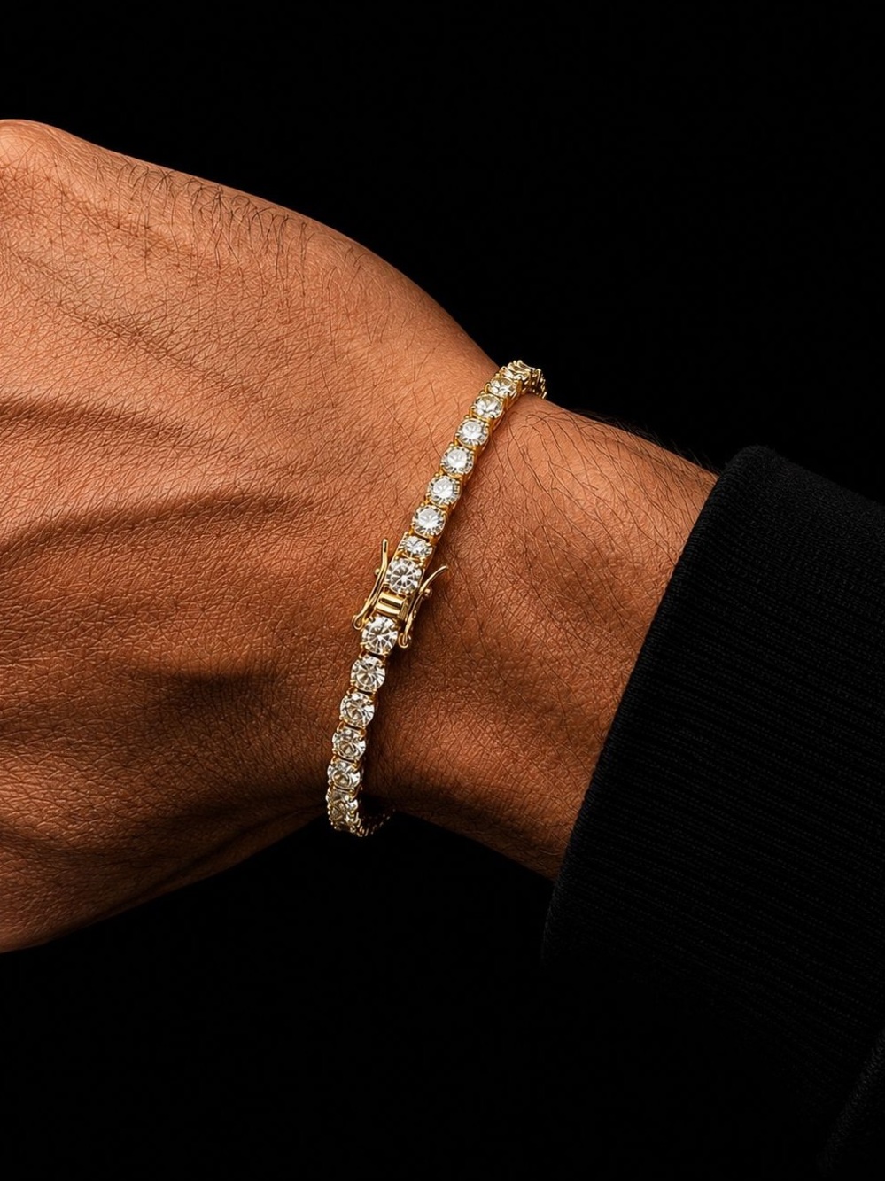 18K Gold Plated, 5.6CTW Moissanite Tennis Bracelet